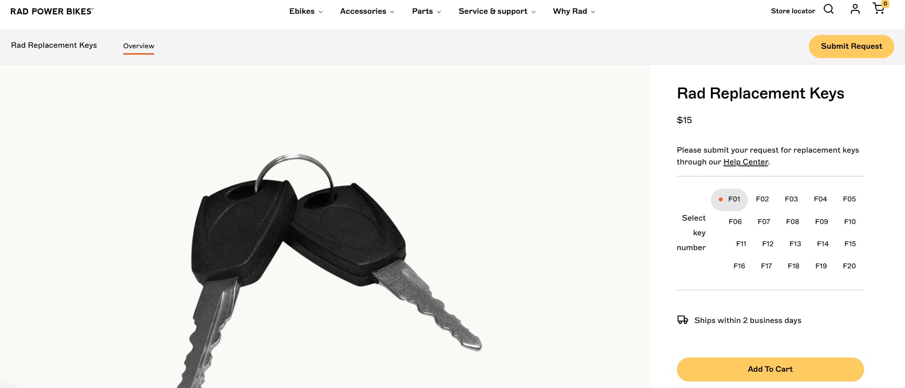 Replacement keys