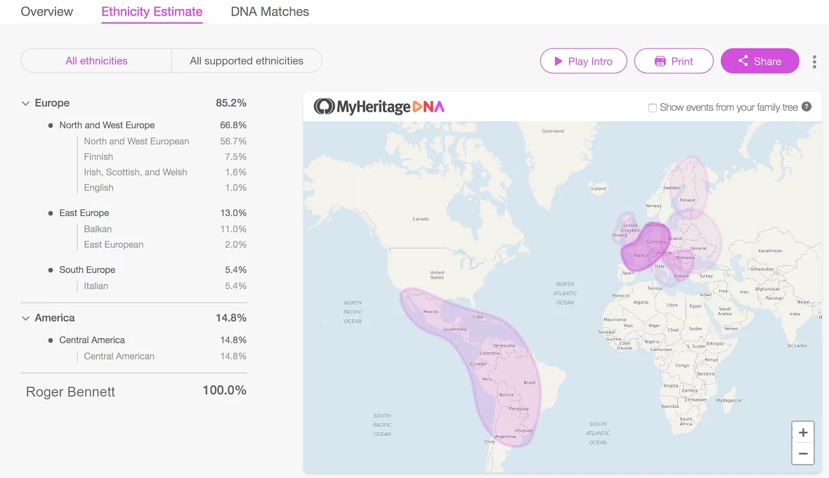 MyHeritage DNA Test Kit: Genetic Testing for Ancestry & Ethnicity Covering  2,114 Geographic Regions and DNA Matching to Relatives